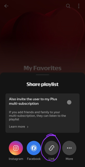 tap Link to copy